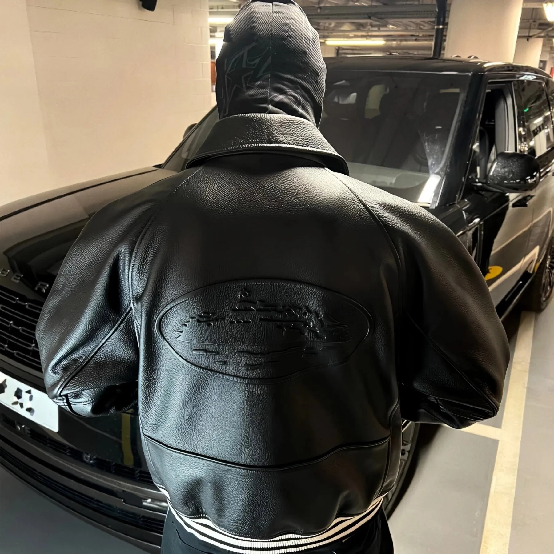 正确版CRTZ恶魔岛美式街头PU皮衣棉服西海岸机车短宽潮流夹克外套 (15) - Image 1