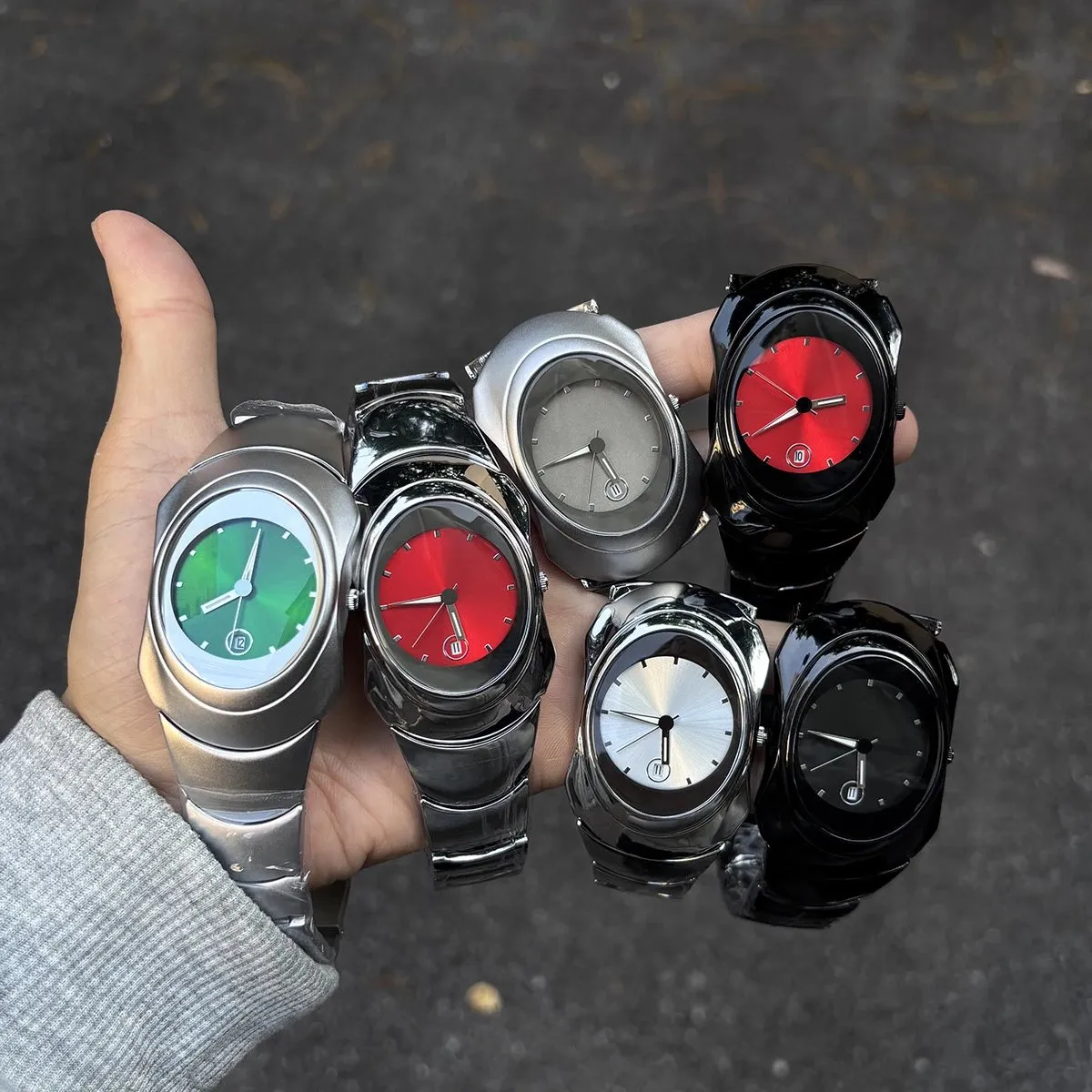 SKONA/斯戈纳y2k异形男士石英手表时尚潮品牌高级ins小众设计腕表 (30) - Image 1