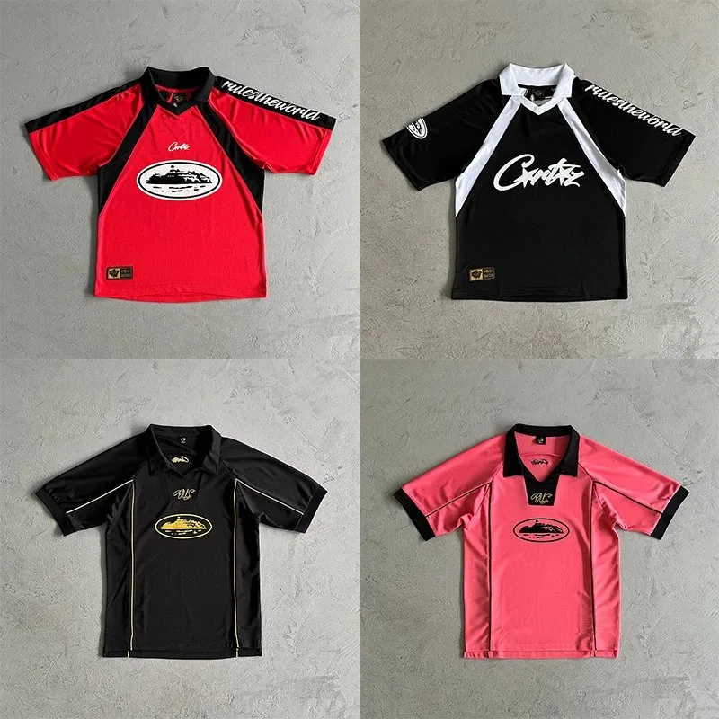 British street hip hop printed short sleeved T shirt men s summer trendy sports breathable football jersey polo shirt 8 - Image 1