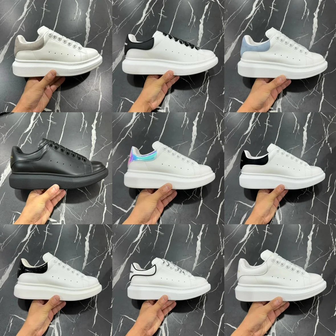 MK-Style White Low Sneakers